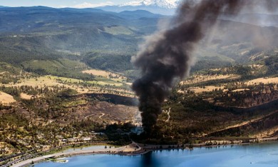 ColumbiaRKeeper's tweet photo. @OregonGovBrown @OregonDEQ "Limit Reckless Oil Trains. Protect our communities and make a firm push towards clean fuels and renewable energy!" Sign our petition today: https://t.co/RqlKAZpVPK #StandUpToOil (Photo Mosier, OR oil train derailment 6/3/16 photo by Paloma Ayala) https://t.co/UATKdirNvi