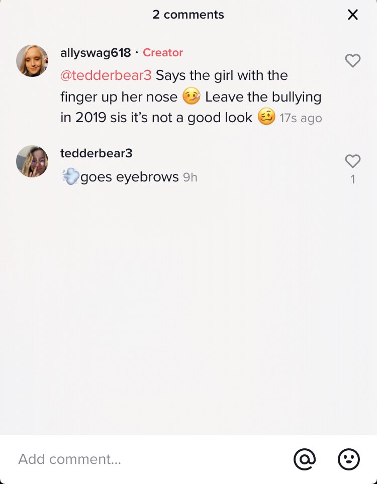 allyswag618's tweet photo. Y’all can we PLEASE leave the bullying 2019 😴🤢 

Sis really tried to point out the obvious that I don’t have eyebrows like I didn’t already know??😂💀 https://t.co/QfT5aAYlfU