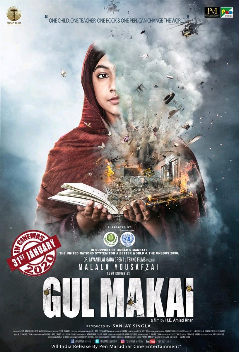 WoBAudition's tweet photo. Gulmakai The Biopic on malalaYousafzai to Release on 31 Jan 2020,
Staring #ReemShaikh as #Malala #DivyaDutta , #AtulKulkarni #MukeshRishi & #PankajTripathi
Directed by #HEAmjadKhan , Produced by #SanjaySingla #DrJayantilalGada & #TeknoFilmPresentation ,
#Wobgroups #WoBcasting https://t.co/VjXOxBvOrP