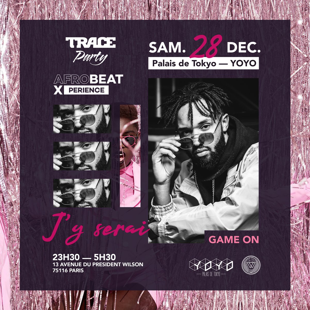TRACE_Africa's tweet photo. @Cheetah369 #DjGameOn et #JessyLA sont les trois DJs qui vous enjailleront demain à la soirée Trace Afrobeat Xperience au Palais de Tokyo à partir de 23h!
Pour chopper vos places c'est par ici 💃🔥➡️https://t.co/Z3yDgyKVM4
#TRACEAFROBEATPARTY https://t.co/DUhlOQF9Gv