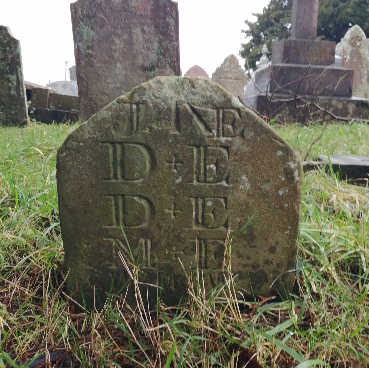 An example of a pauper/low income gravemarker at St Cynwyd's Church, Llangynwyd.  #Wales  #History