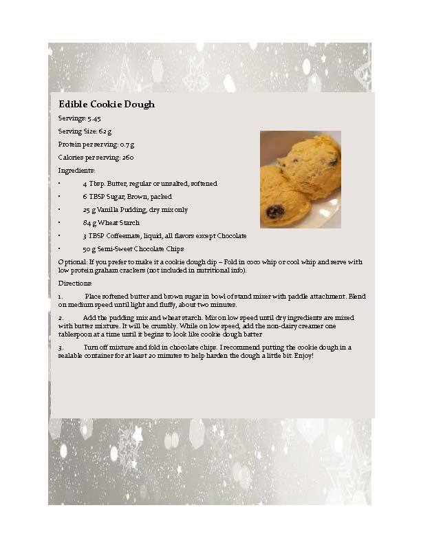 HCUAmerica's tweet photo. You aren't going to want to put the spoon down when you dive into this #EdibleCookieDough. Break out your blender and get mixing!
Thank you again, Chef Amber!
#LowProBitesss #LowProtein #LowProLiving #DietForLife #Homocystinuria #HCU #PKU #MSUD #UCD #Foodie #Dessert https://t.co/EEYnlyYJgK