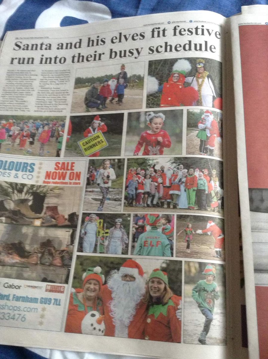 Front page for our fabulous parkrun family! Great morning of festive fun with our juniors and volunteers plus mince pies with our friends at <a href="/WBComTrust/">Whitehill & Bordon CT</a> 😍😍😍 

Photos by the brilliant Alistair,  Rufus and <a href="/girltinyshooter/">sheena booker</a> ❤

#juniorparkrun #parkrun #bordon #alton #Hampshire