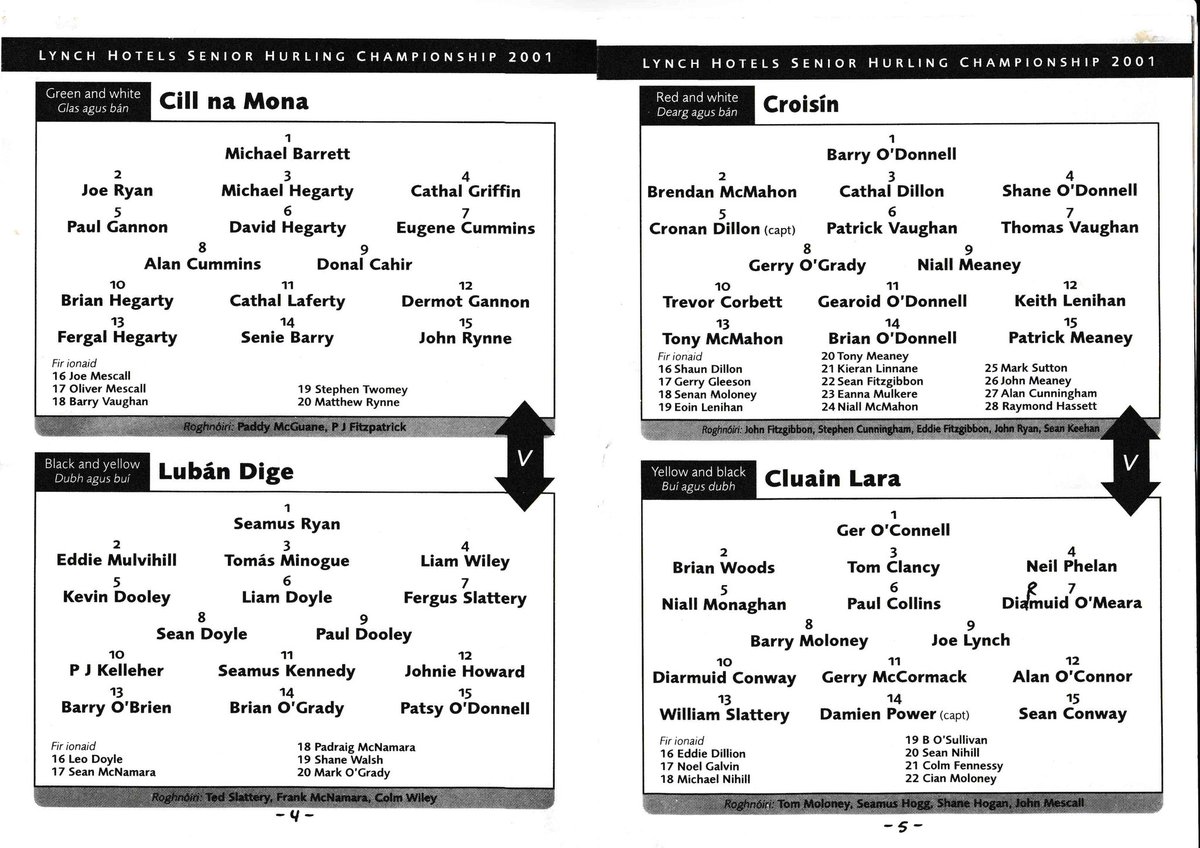 2001 Clare senior hurling championship rd3  #allthingsgaacollection <a href="/inagh_kilnamona/">Inagh Kilnamona GAA</a> <a href="/CrusheenGaa/">Crusheen GAA Club</a> <a href="/clonlaragaaclub/">clonlaragaaclub</a> <a href="/ClarecastleGAA/">Clarecastle GAA, Camogie & Ladies Football Club</a> <a href="/Scariff/">Scariff GAA</a> <a href="/TullaGAAClub/">Tulla GAA Club</a> <a href="/SMBGAA/">Sixmilebridge GAA</a>  @EireOgInisGAA