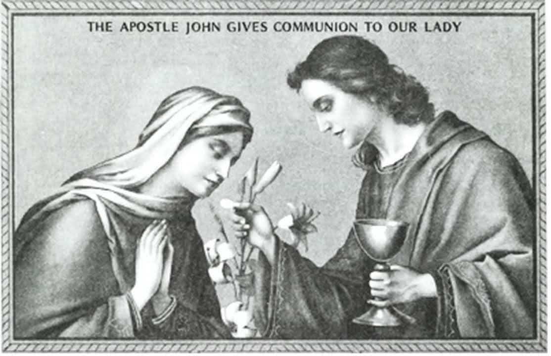 FrCarlosBorja's tweet photo. On this feast of St. John the Evangelist, I would like to share what has always struck me as a beautiful and profound thought.... St John giving Our Blessed Mother Holy Communion. https://t.co/2qZbixmHdO