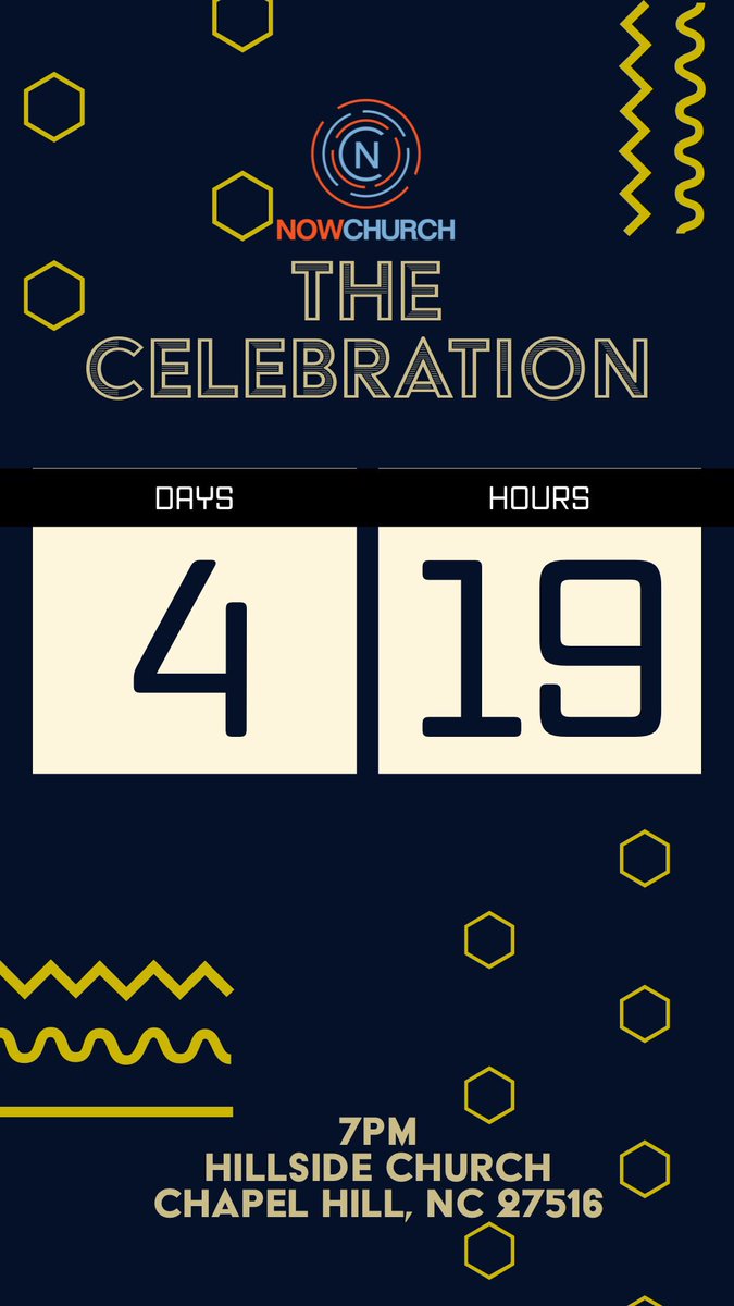 Let’s 🎉Celebrate🎉 2019 and welcome 2020! Come join the #NowChurchNC Family! Next Tuesday night @ 7pm. BE THERE!
NowChurchNC.com

#TheCelebration
#NowFamily