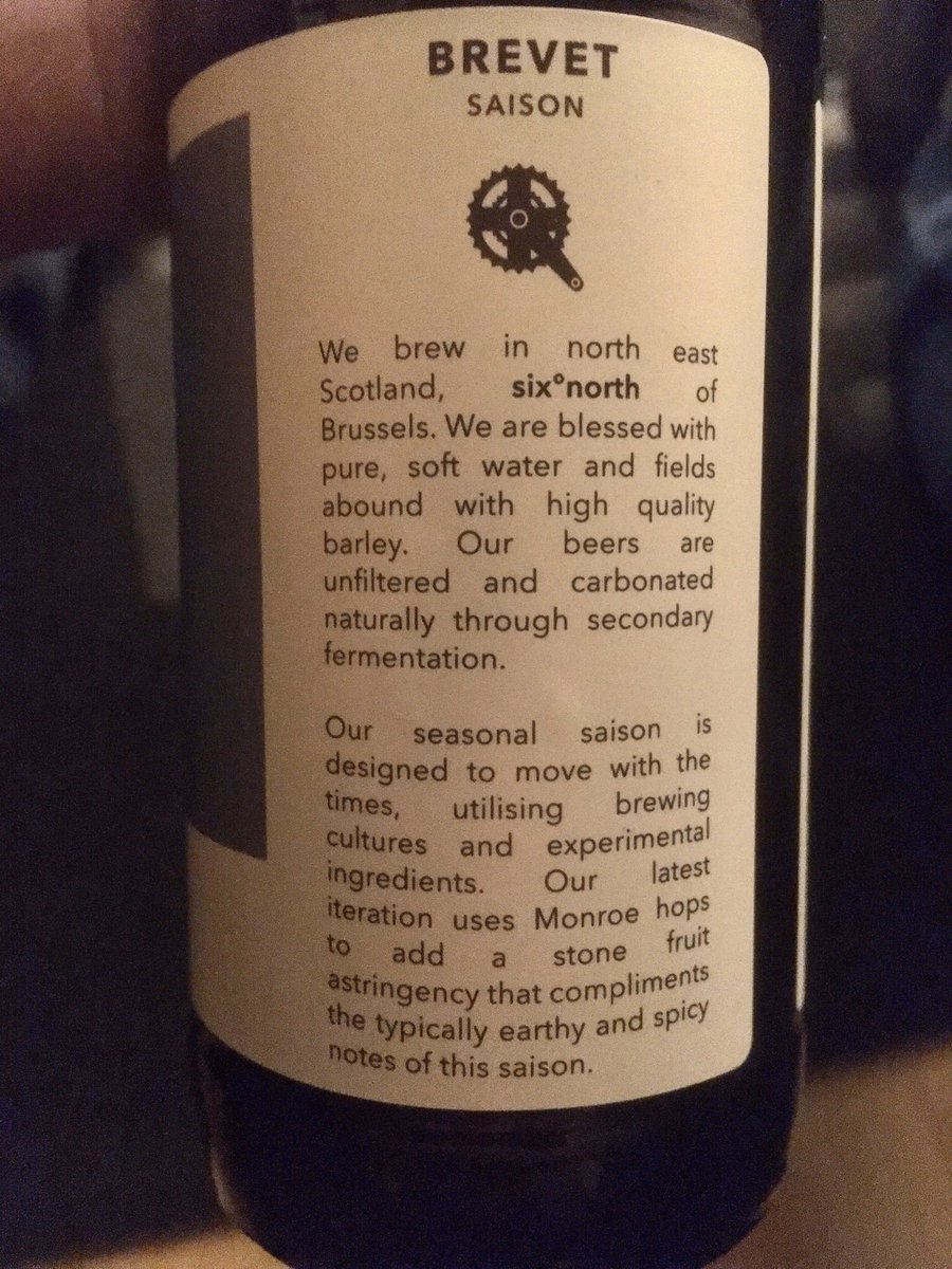 s77tux's tweet photo. Second #BeerForToday is @sixdnorth #Brevet Saison (6.0% ANV, 330ml) Hazy, golden appearance; sharp, fruit aroma; soft mouthfeel; fruity taste followed by floral aftertaste. Lovely! #Slàinte #NowDrinking https://t.co/TNTuxu8j1R