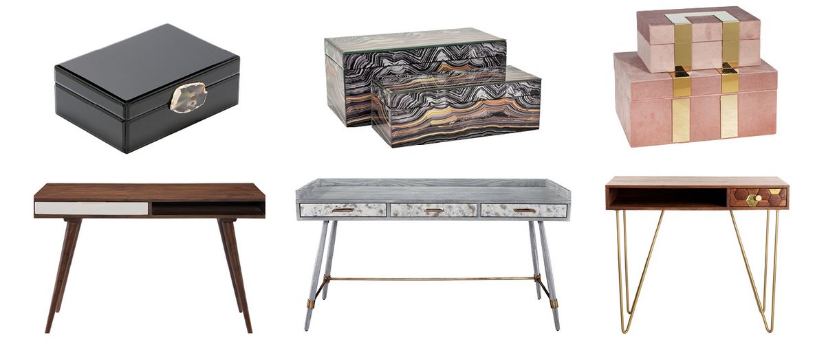 HomeAccents2day's tweet photo. Stylish options for the #homeoffice ... #decorativeboxes #desks #homedecor #interiordesign #deskinspiration https://t.co/jbyebKCPNF https://t.co/qoQ00o3iQd