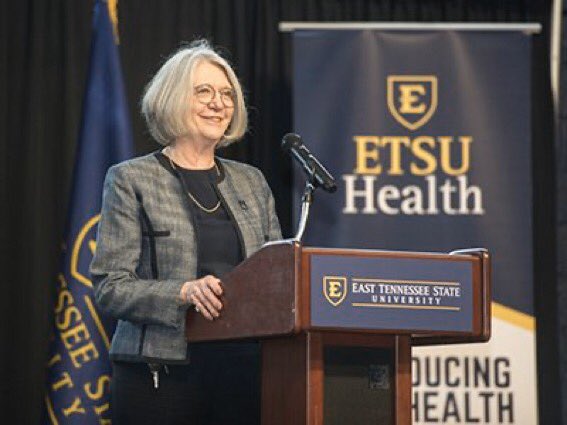 .@ETSU Health was launched in April. It’s a unifying name that brings together our 5 colleges in health sciences as well as our 30 clinical locations and 250 health care providers. Thank you for your leadership, Dr. Wilsie Bishop! #PrezTop10