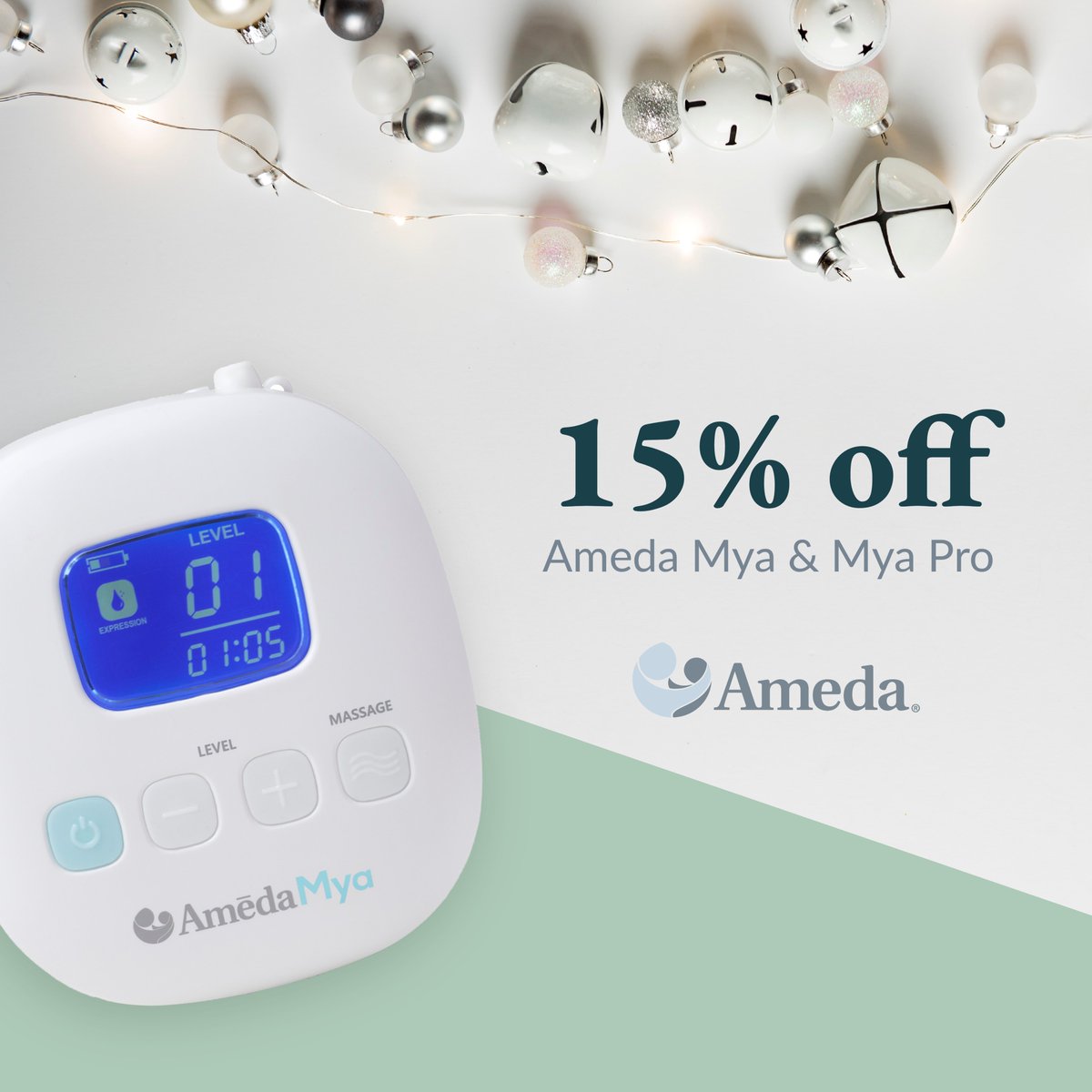 New Year, new pump! Give the Ameda Mya or Mya Pro a try while they're 15% off through January 1, and see the Ameda Difference for yourself. Shop now: ameda.com/products/ #ameda #amedamom #breastpump #pumpmilk #pumpingbreastmilk #breastmilk #newmom