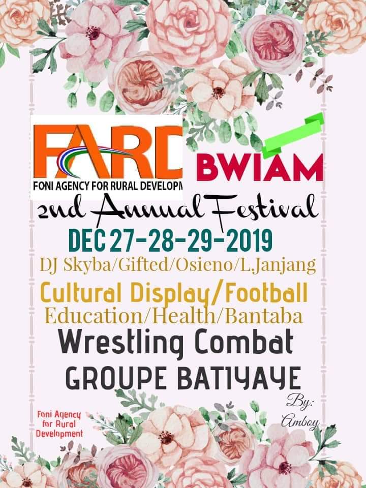 DRLAMINDRAMMEH's tweet photo. Congratulations #FARD &amp; partners 2019. Welcome to Foni Kansala.

Personal development for community development for national development for sustainable dev.
FARD is here for that. My Bwiam, your Bwiam, our Bwiam is calling, #Gambia is calling. Who will answer? @haronadrammeh https://t.co/b9OsZetGkv