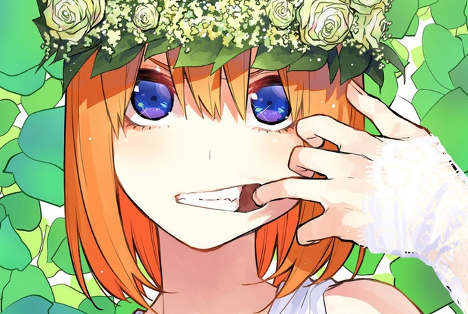 🚀🌕SpaceSandy⭐🌻さんがTwitterに投稿した中野四葉(五等分の花嫁)のイラスト。