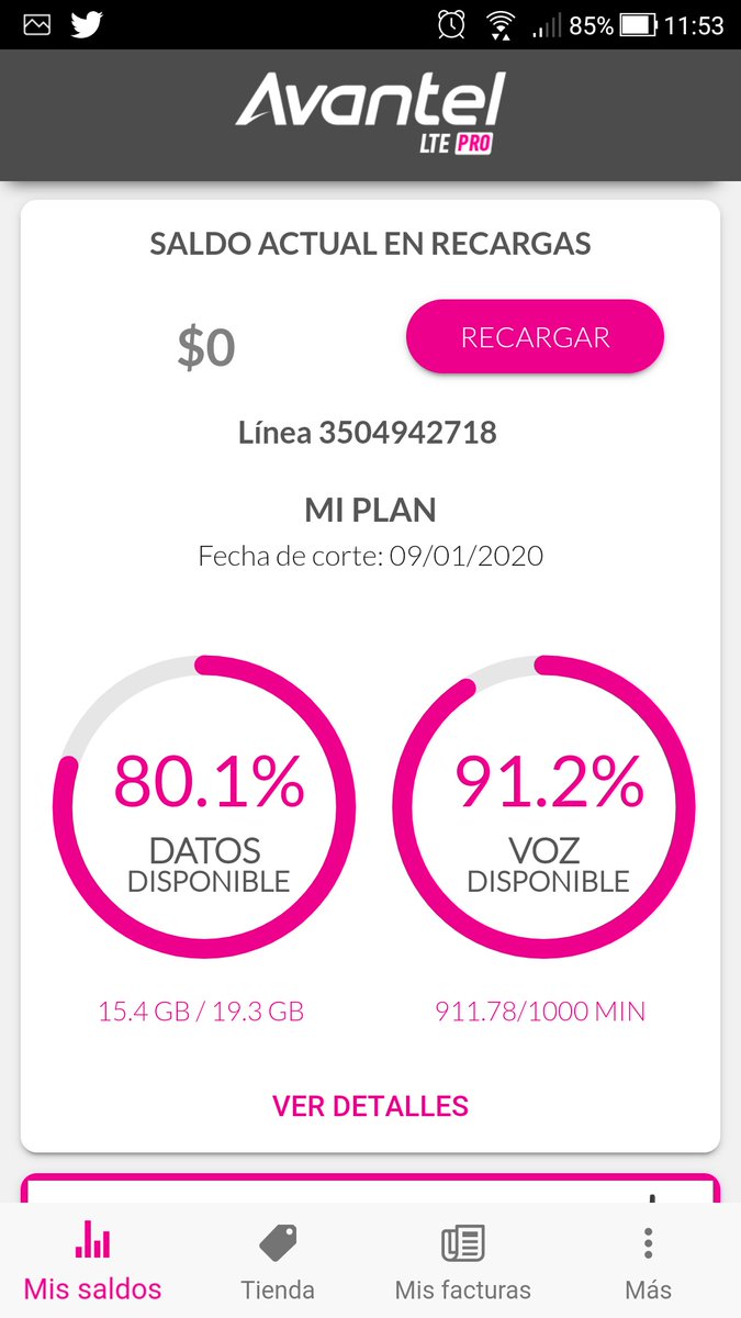 MarceDiMedicii's tweet photo. @Avantel_sas Siguen llegando estos mensajes, no tengo datos, no puedo hacer llamadas, no puedo llamar a servicio al cliente y si llamo cuelgan las llamadas. Y YA ME VA LLEGAR LA OTRA FACTURA Y NO HE PODIDO USAR NADA! Me veré en la obligación de tomar medidas legales. Y denunciarlos. https://t.co/YadYr9rjdv