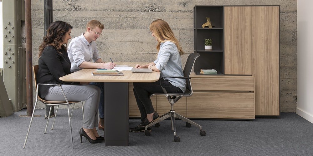 Tia works for me... and for we. Our adaptive furniture collection can easily flex between individual and group work.

bit.ly/2EYQ3Ot