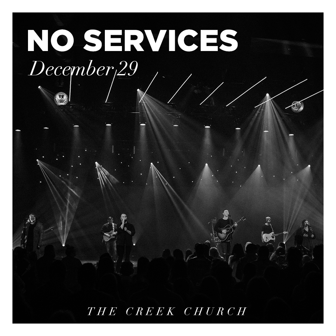 thecreekKY's tweet photo. There are no services at any of our campuses on Sunday, December 29. Instead, please join us online at https://t.co/thljZC2ovQ. We will have broadcasts at 9:30 am, 11:30 am, 5:00 pm, 7:00 pm, 9:00 pm, and 11:00 pm. https://t.co/31D5hKSqcS