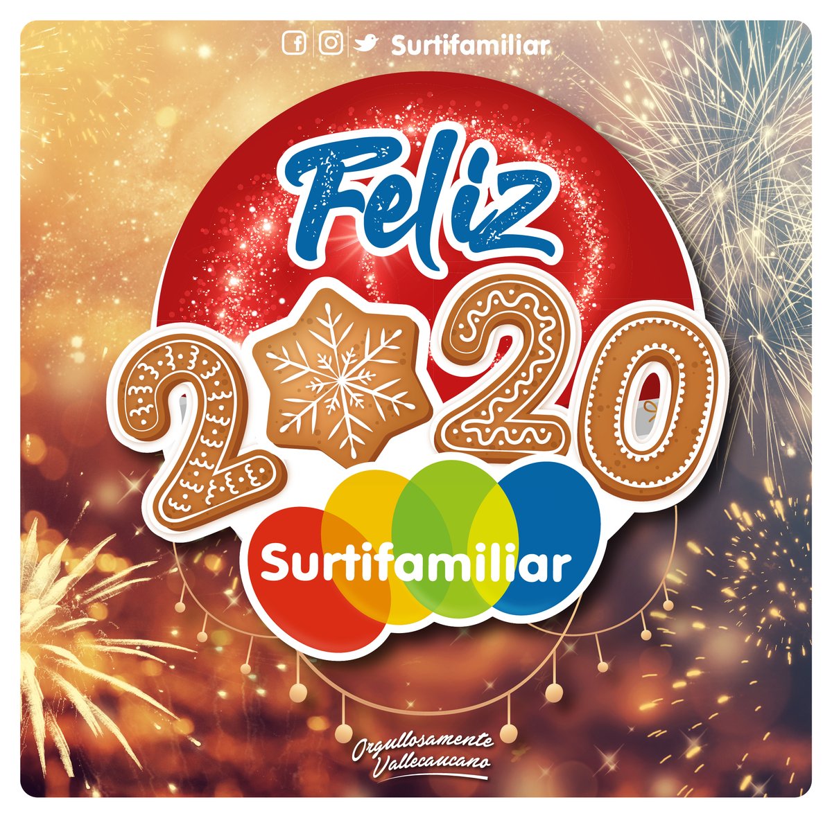 Supermercados Surtifamiliar les desea un 2020 lleno de amor, salud y mucha prosperidad !