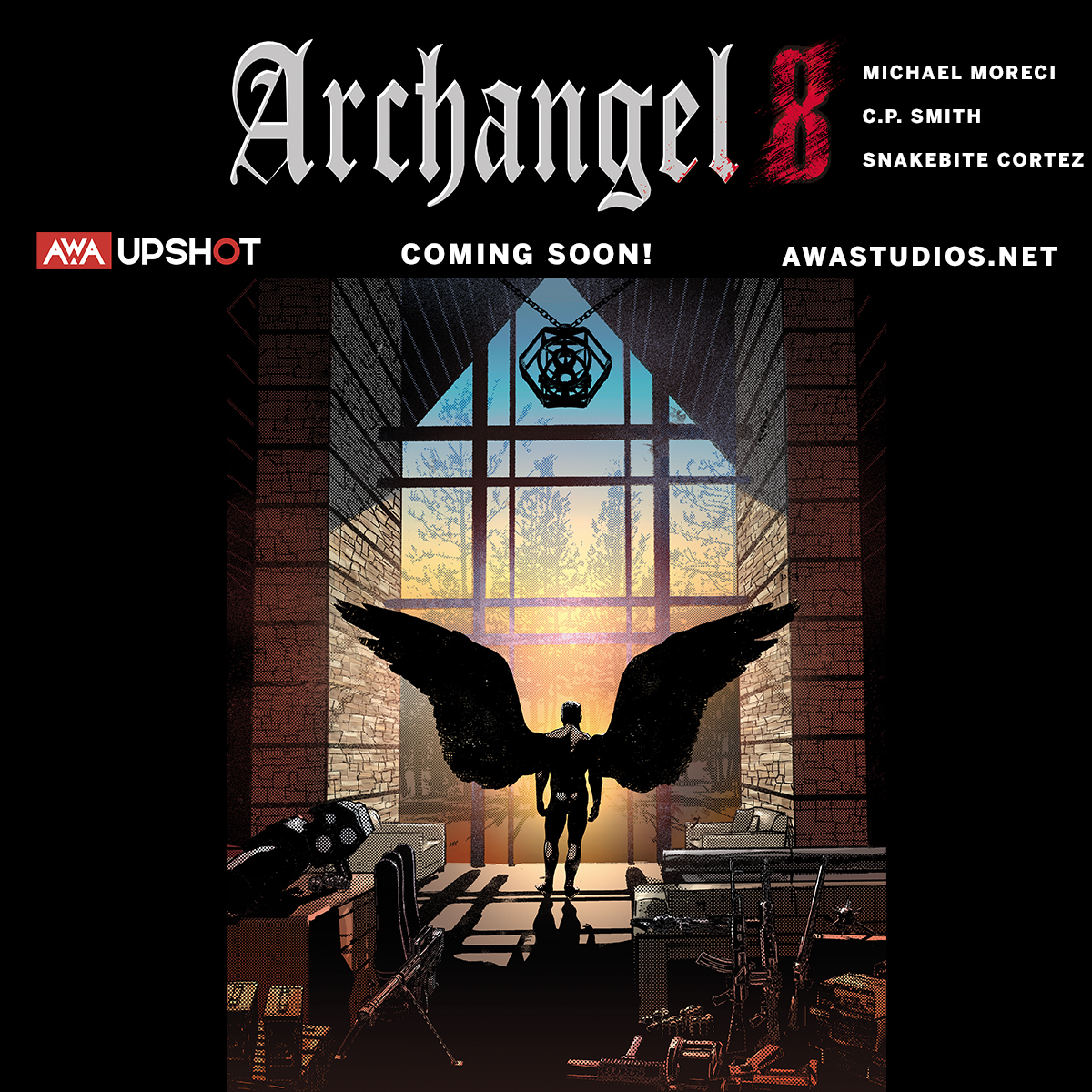 Even #God Needs Plausible Deniability

ARCHANGEL 8 
Written by <a href="/MichaelMoreci/">Michael Moreci</a> 
Art by C.P. Smith
Colors by <a href="/SnakebiteCortez/">Snakebite Cortez</a> 

Coming Soon from <a href="/AWA_Studios/">AWA Studios</a> /<a href="/Upshot_Studios/">Upshot Studios</a> 

#Comics #Comicbooks  #archangel8 #indiecomics #comicart #religion