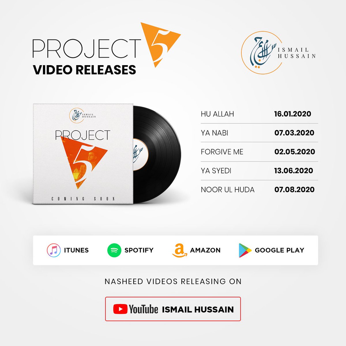 IsmailHussainOf's tweet image. YEAR 2020 PLAN OF ACTION! #Project5 #Nasheed #Sufimusic #Islamic @SamiYusuf @arrahman