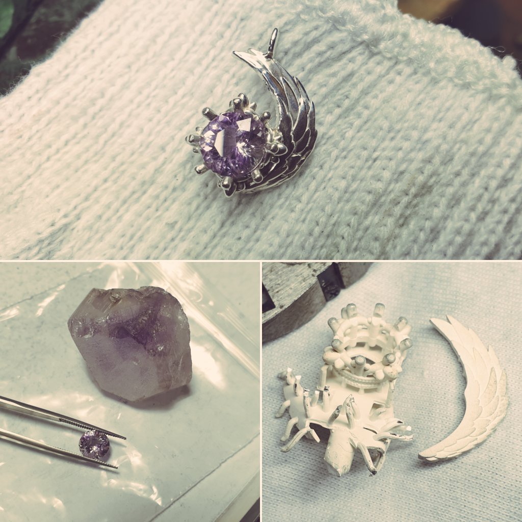 의뢰작 - 자수정 목걸이

가지고 계신 러프스톤을 연마부터 세팅까지 맡겨주셨습니다🕊 난집 디자인이 특히 즐거웠습니다!

92.5%은/ 자수정