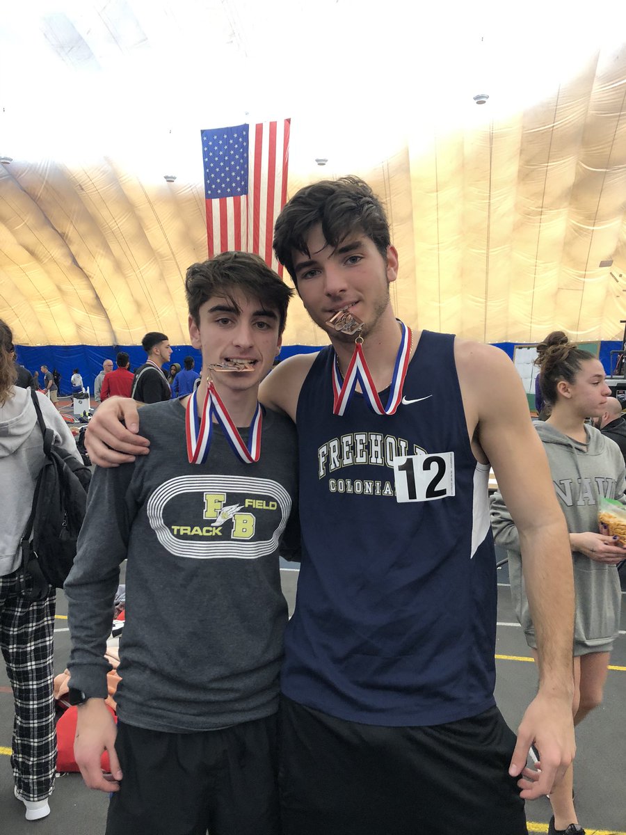 FreeholdXC's tweet photo. Congratulations to Ben Jelinsky for getting fifth place and Chris Deffigos for getting sixth place with times of 4:53.19 and 4:59.69, respectively. https://t.co/OFgXjuY0ew