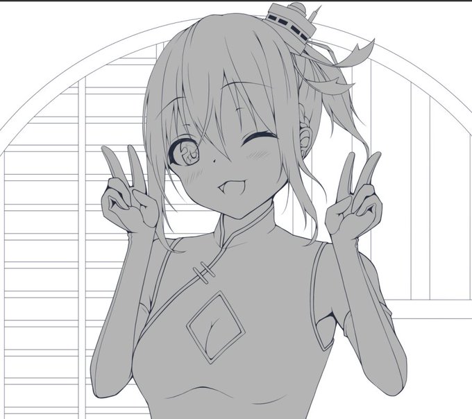 線画おーわった(●'ω`●)
いつもどうりラフと線画で差が全く無いのである(๑'ڡ`๑) 