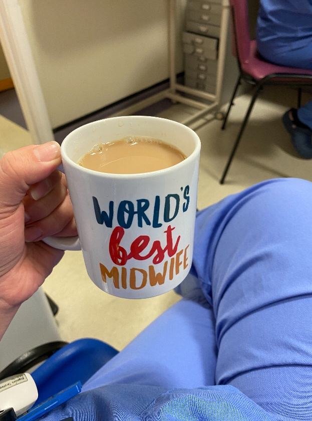 midwivescuppa's tweet photo. Cuppa made by a midwife for a midwife. “First tea break on busy shift on Christmas Day with a mug from my children!!”. Obstetric Unit, England. #midwivescuppa #colleagues #support https://t.co/kxKPzxnmnY