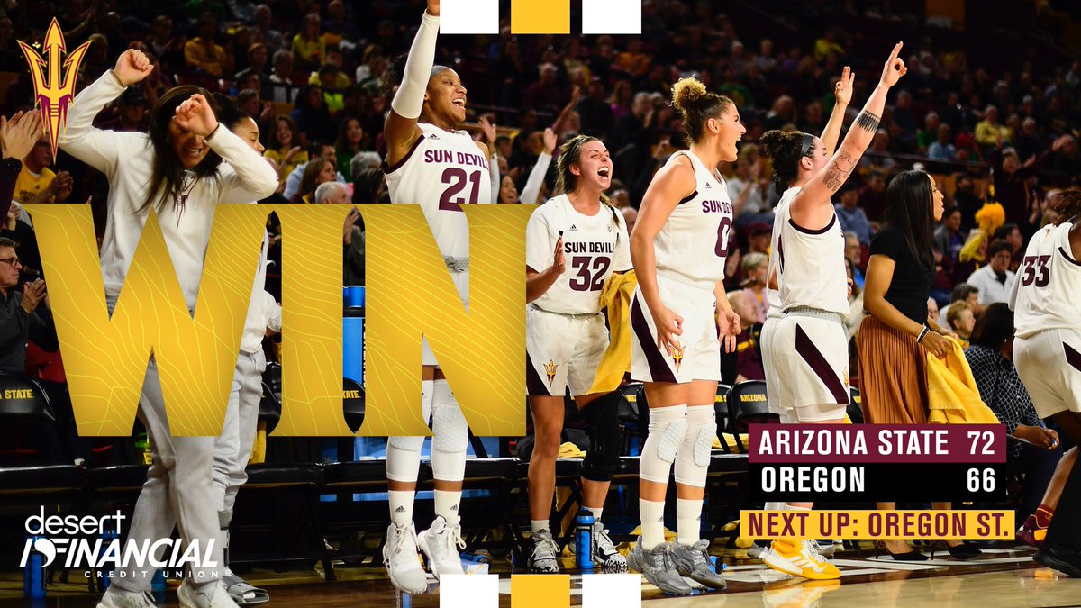 SunDevilWBB's tweet image. DOWN GOES NO. 2‼️

Arizona State upsets No. 2 Oregon