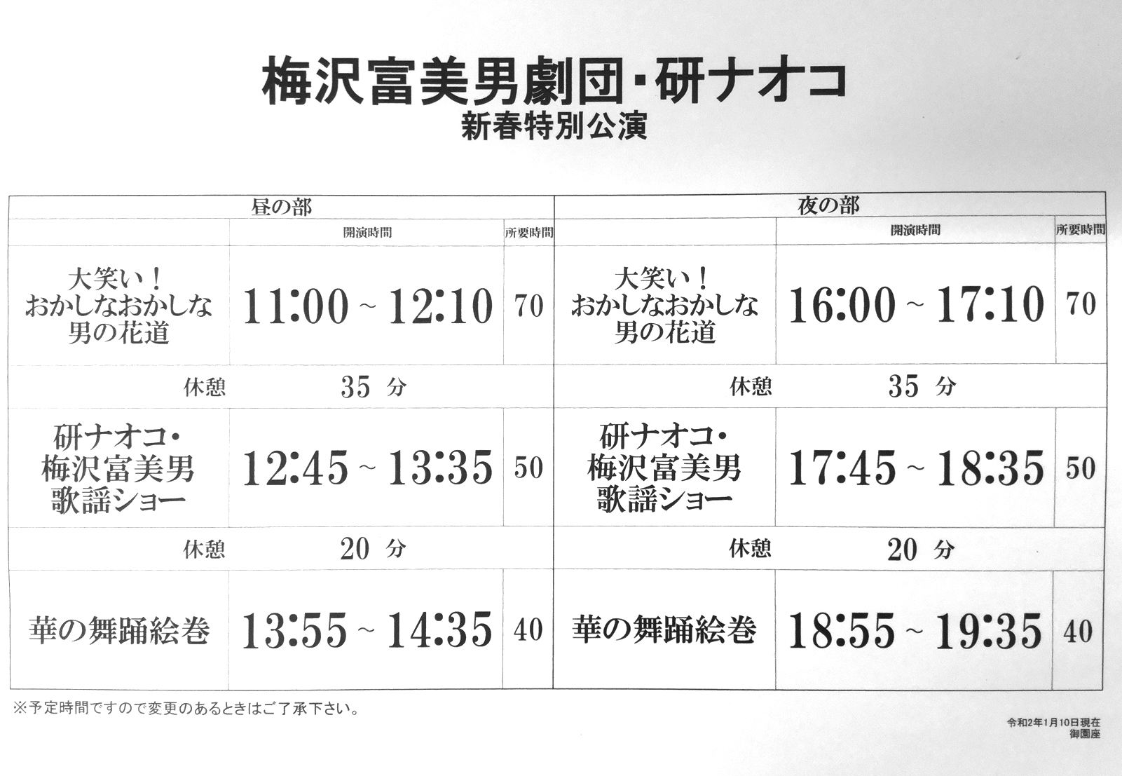 梅沢富美男研ナオコ特別公演 10月13日(日)ペアチケット 梅沢富美男研ナオコ特別公演 10月13日(日)ペアチケット