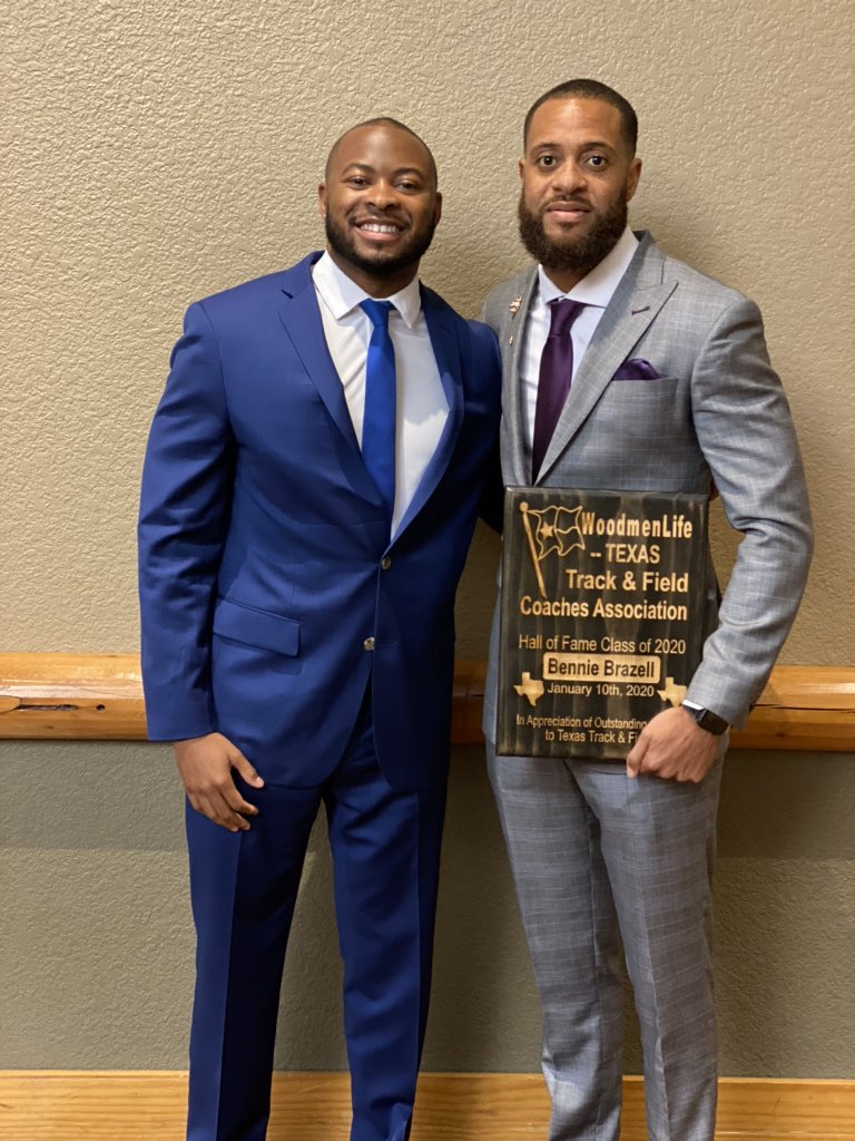 Congratulations to my brother for being inducted to the Texas High School Track Hall of Fame. #RoleModel #AllGlory&amp;PraisetoGod #LSUTigers #MyOlderBrother