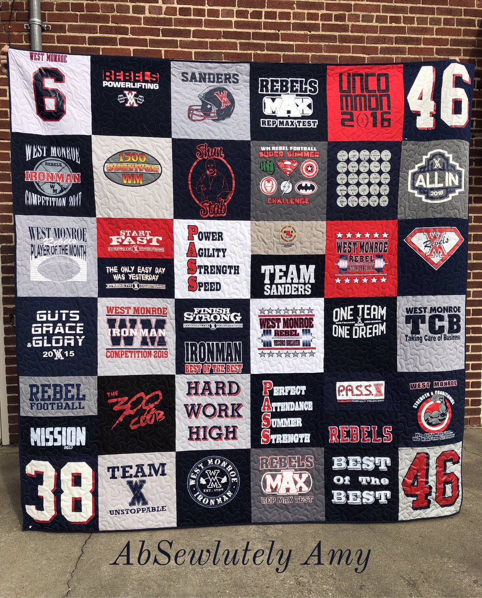 absewlutelyamy's tweet photo. T Shirt quilts are a great way to preserve your tees. Contact us #quiltyourtees #tshirtquilt #quiltyourmemories https://t.co/7oSu58mrJ7