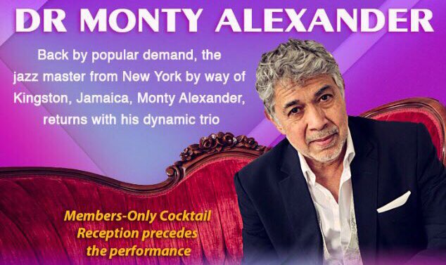 SoFlaJazz's tweet photo. SAT. JAN. 18TH Caribbean, Swing, Be-Bop &amp; Blues influences, Jazz Master Dr #MontyAlexander by way of #KingstonJamaica and NYC will start our 2020 live jazz series with his dynamic trio! Can’t miss this performance! Join #SouthFloridaJazz at #BaileyHall Get your TIX ASAP!! https://t.co/jxzs4fbalJ