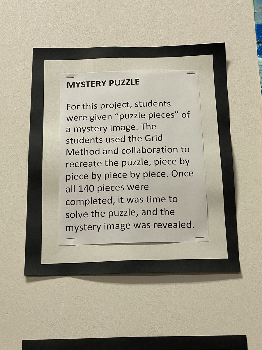 WalnutCreekECP's tweet image. Mystery puzzle... final product. Wow! Great job to our amazing art teacher and students #AISDProud @FineArtsAISD @AISDCommSchools #sixC’s