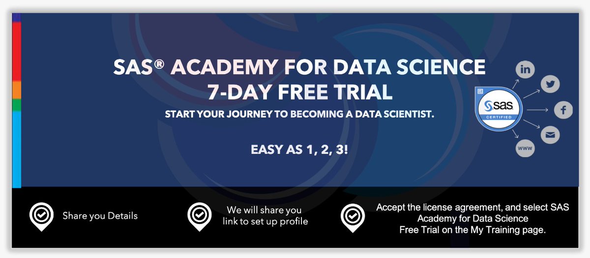 epochresearch's tweet photo. Validate your knowledge and take your career to the next level by getting your data science certification from the SAS Academy for Data Science.
Book Appointment: 81558 37000 | 78294 87000
Visit Now : https://t.co/nZMlk48g2y
#DataScience #R #Python #Hadoop #BigData #DataAnalytics https://t.co/VjwxKWh6r8