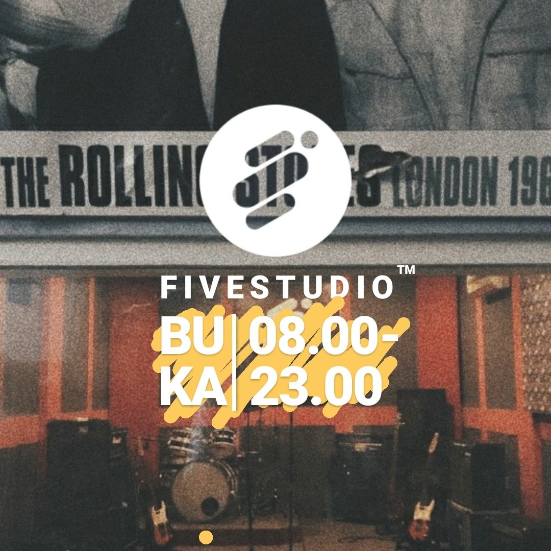 Halo! hari ini buka seperti biasa, info reservasi (booking) studio klik tautan berikut: linktr.ee/fivestudio_