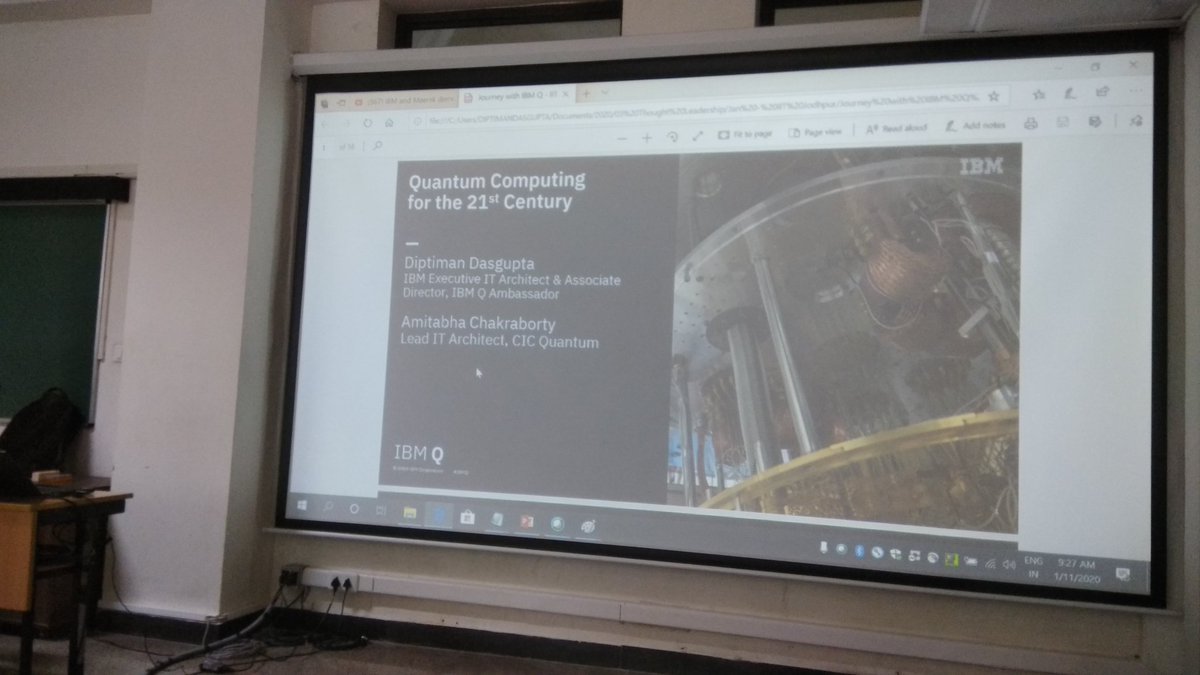 mynamesuman's tweet photo. IBM Kolkata Team at #workshopAtIITJodhpur for the workshop on #Blockchain and #QuantumComputing @IITJ_Official @CSEIITJ1 @HRDMinistry https://t.co/XlNBKXLNxL