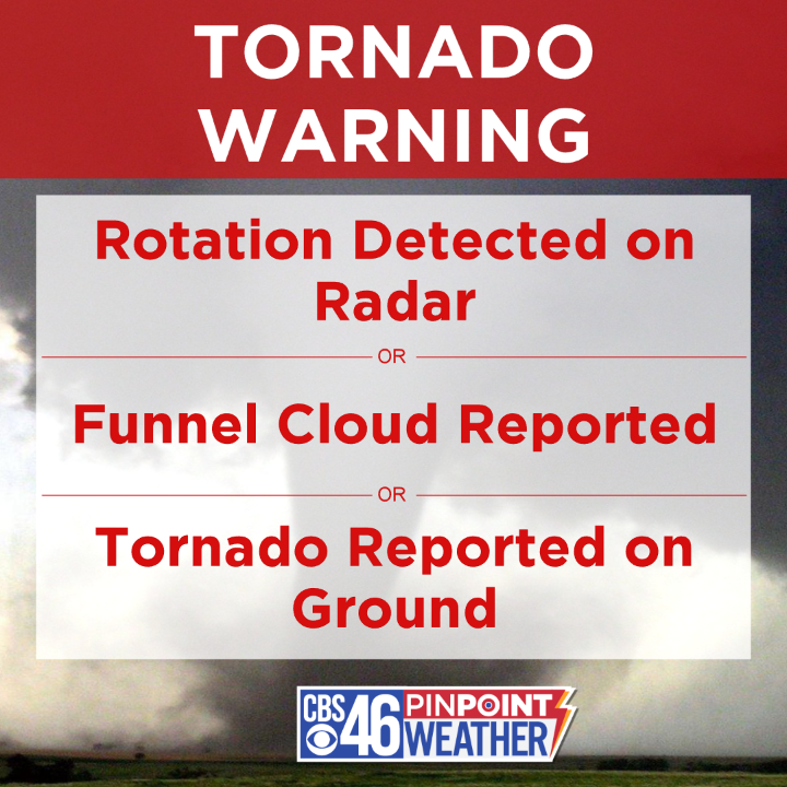 ATLNewsFirst's tweet photo. Severe Weather Watch: Everything you need to know when a tornado warning is issued, the difference between a watch and warning and what you should do during a tornado warning. #CBS46 #gastorms #gawx https://t.co/PlhIAb7hKd