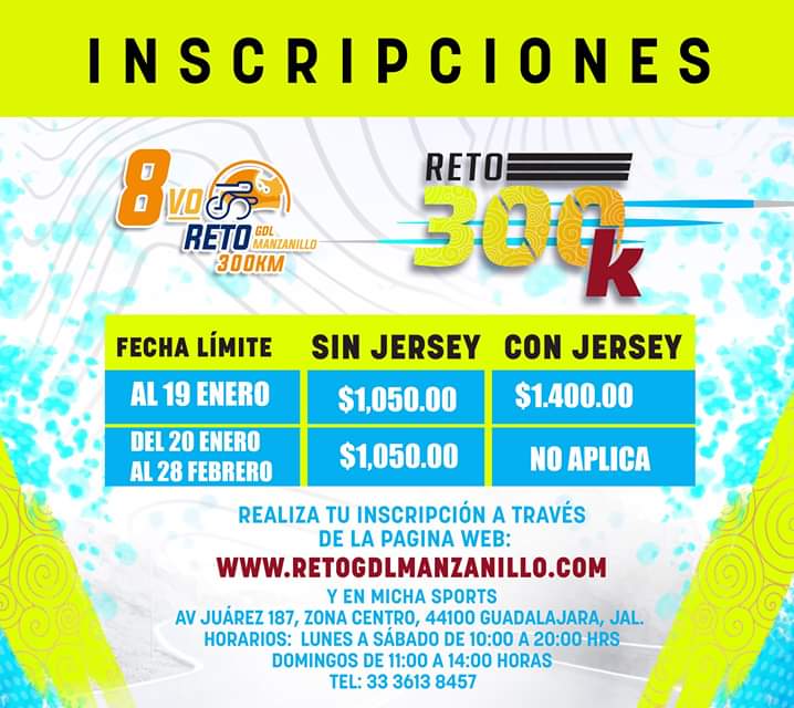 GdlManzanillo's tweet photo. Debido a la peticion y Gracias al proveedor de los jersey se extiende la fecha para el jersey al 19 de enero.

No te quedes fuera de vivir esta gran experiencia de recorrer 300 kms en un dia arriba de tu bicicleta, inscripciones a traves de la pagina
https://t.co/fGMZagwoYX https://t.co/xg90vRggYL