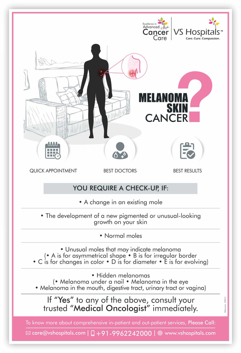 Vs Hospitals On Twitter Melanoma Skin Cancer Some Of The Signs Symptoms Of Melanoma Skin Cancer For Appointments Call 91 44 42001000 91 9962242000 91 44 46008000 Vshospitals Healthtips Chennai Healthcheckup Cancersymptoms
