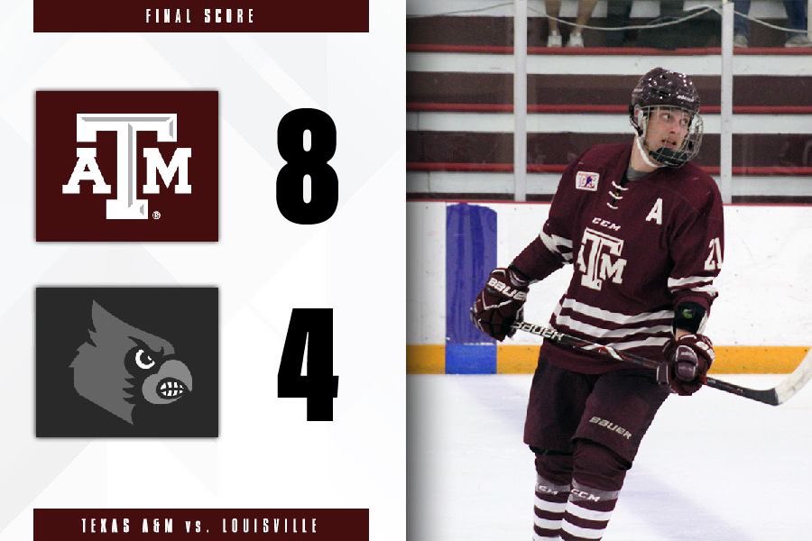 That’s a Fightin’ Texas Aggie WIN 🚨 The boys roll through the Cardinals in game one of the series

See y’all back tomorrow for game two in Louisville as we wrap up the big week of games 👀 #TAMUHockey
