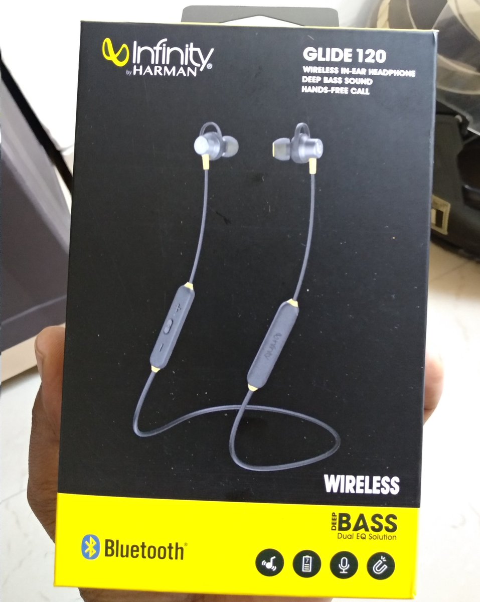 Brought this extremely cool looking and perfect sounding wireless headphones designed by @Harman #InfinityGlide120. True sound. Thanks to @TechnicalGuruji for the review which helped me decide amongst several brands!