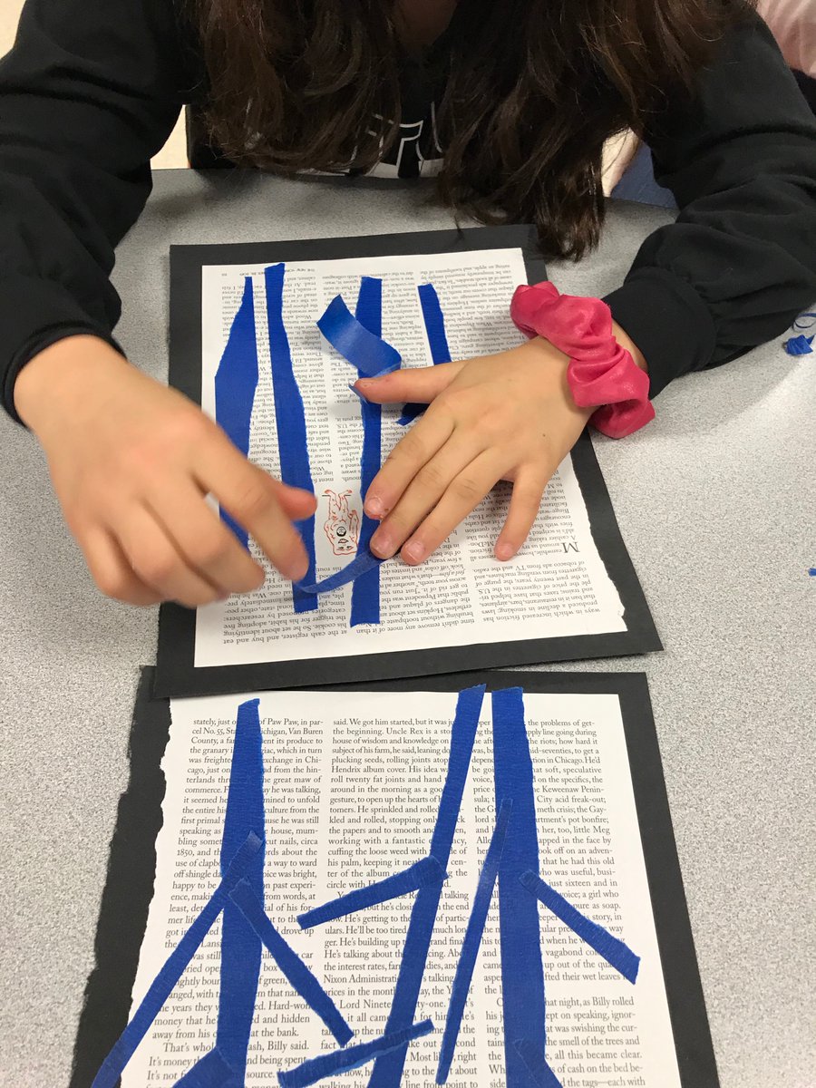 DonnaOT735's tweet photo. winter tree art. plan, tape, paint. wait. peel. admire. #NTDSEmpowers @sd735 #SpatialOrganization #FineMotorFun #DexlTeamWork https://t.co/fHh3tdDl3C