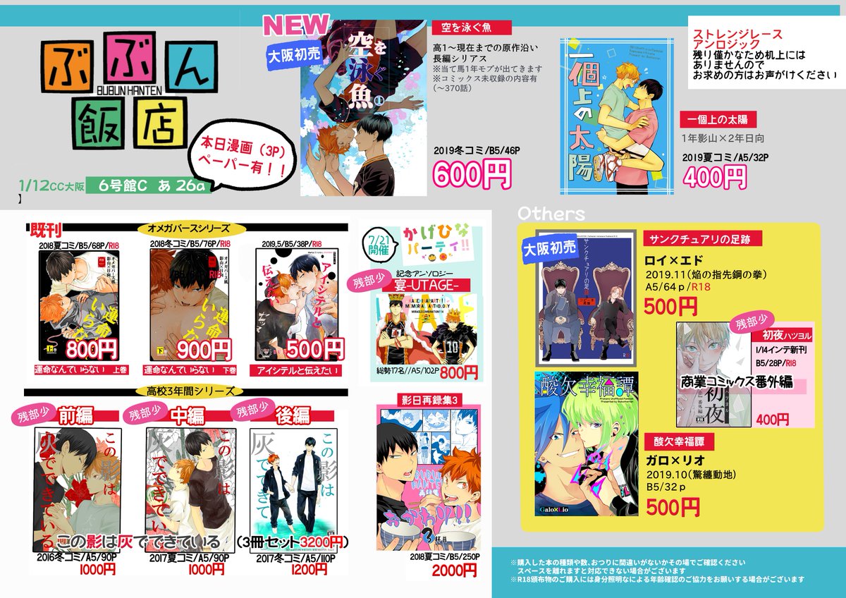 明日のインテでは無配のねずみペーパー漫画があります
おかわり2は完売につき持込みありません
『6号館Cあ26a』ぶぶん飯店
にてお待ちしております
アニキューの話したい~