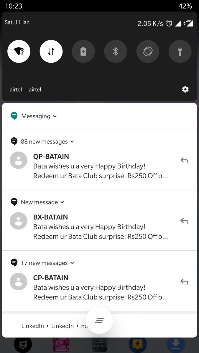 Slavish_narms's tweet photo. I hate why this is my bday month... Regret giving my contact info to bata.. my mobile phone is flooded with promotion messages from bata frequently https://t.co/KxuDNbjU5K
@BataIndia . Pls help me https://t.co/YgRvmYywQa
