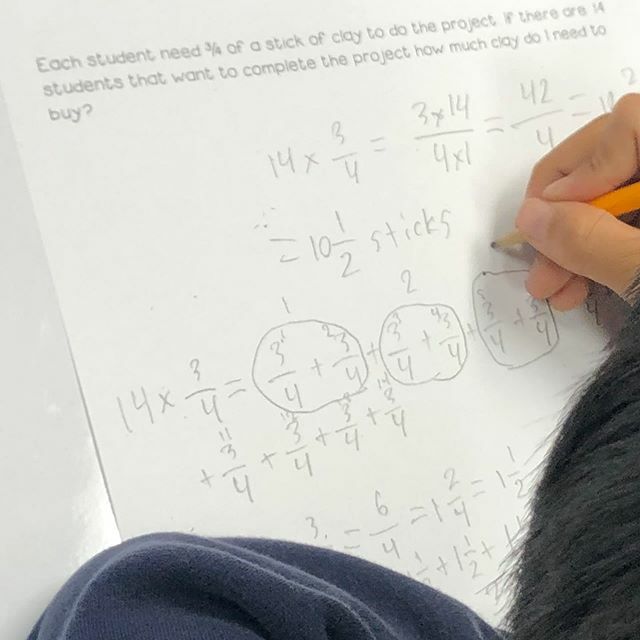 AF_Eagles's tweet photo. Our fifth graders are developing a deep understanding of fractions through meaningful word problems, counting strategies, and writing equations to match the problem. https://t.co/6ExbtC47wn