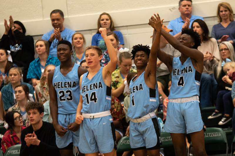 HelenaReporter's tweet photo. Helena sinks 11 3-pointers in blowout win over rival Pelham... https://t.co/M0zNIC0K93 https://t.co/dxgVUPsUzL