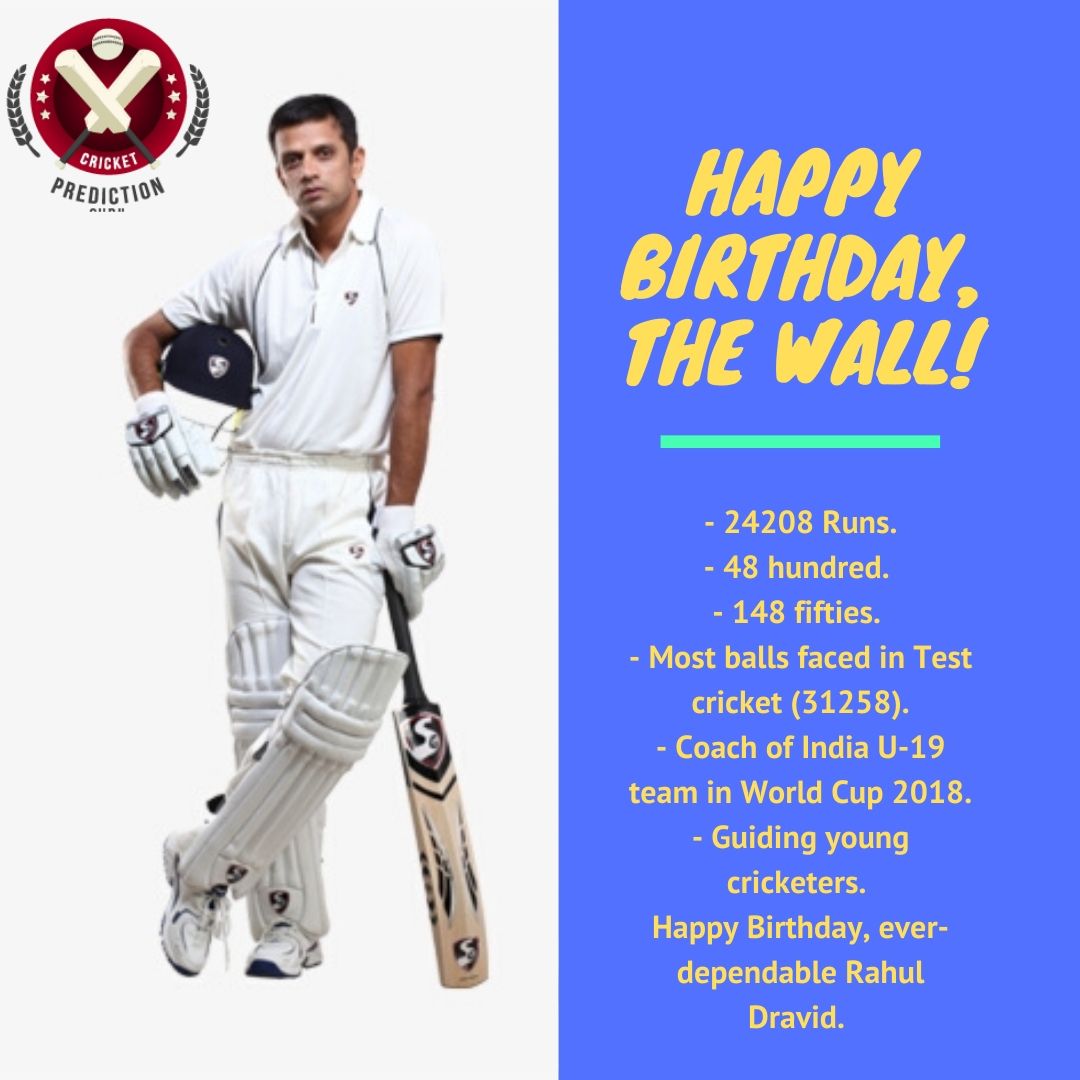 Happy Birthday Rahul Dravid.   