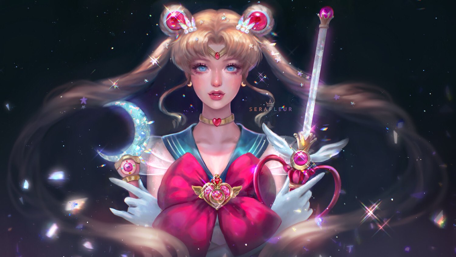 Sailor Moon Black Lady redraw
