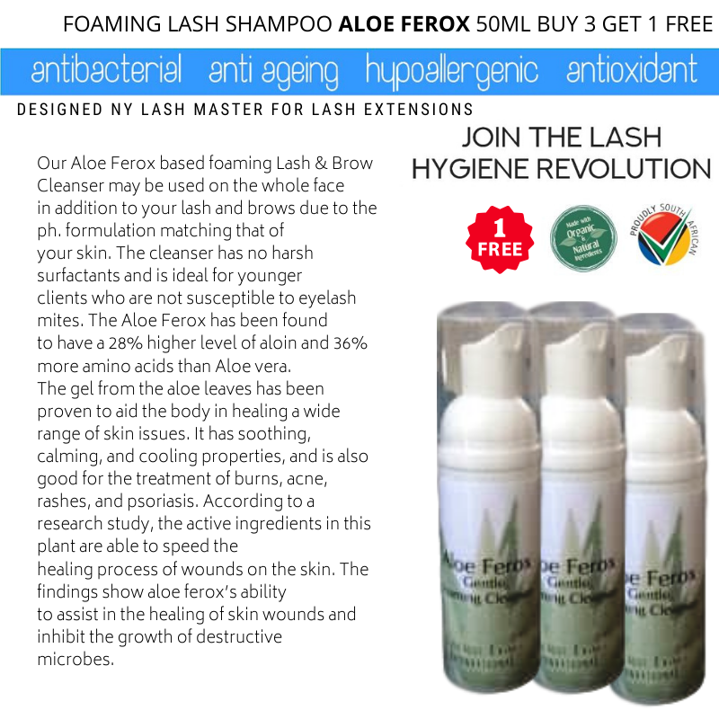 CleanLashes's tweet image. Our Aloe Ferox based foaming Lash &amp;amp; Brow Cleanser may be used on the whole face in addition to your lash and brows due to the ph formulation matching that of your skin. 
cleanyourlashes.co.za info@cleanyourlashes.co.za
#lashshampoo #lashes #lashcleanser #lashshampookit