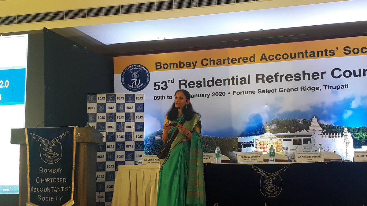 patelameet's tweet photo. CA Nandita Parekh begins her talk on Internal Audit and Risk Advisory 2.0 - A Profession in Transformation at #BCASRRC @bcasglobal https://t.co/5zh3I5QGyd