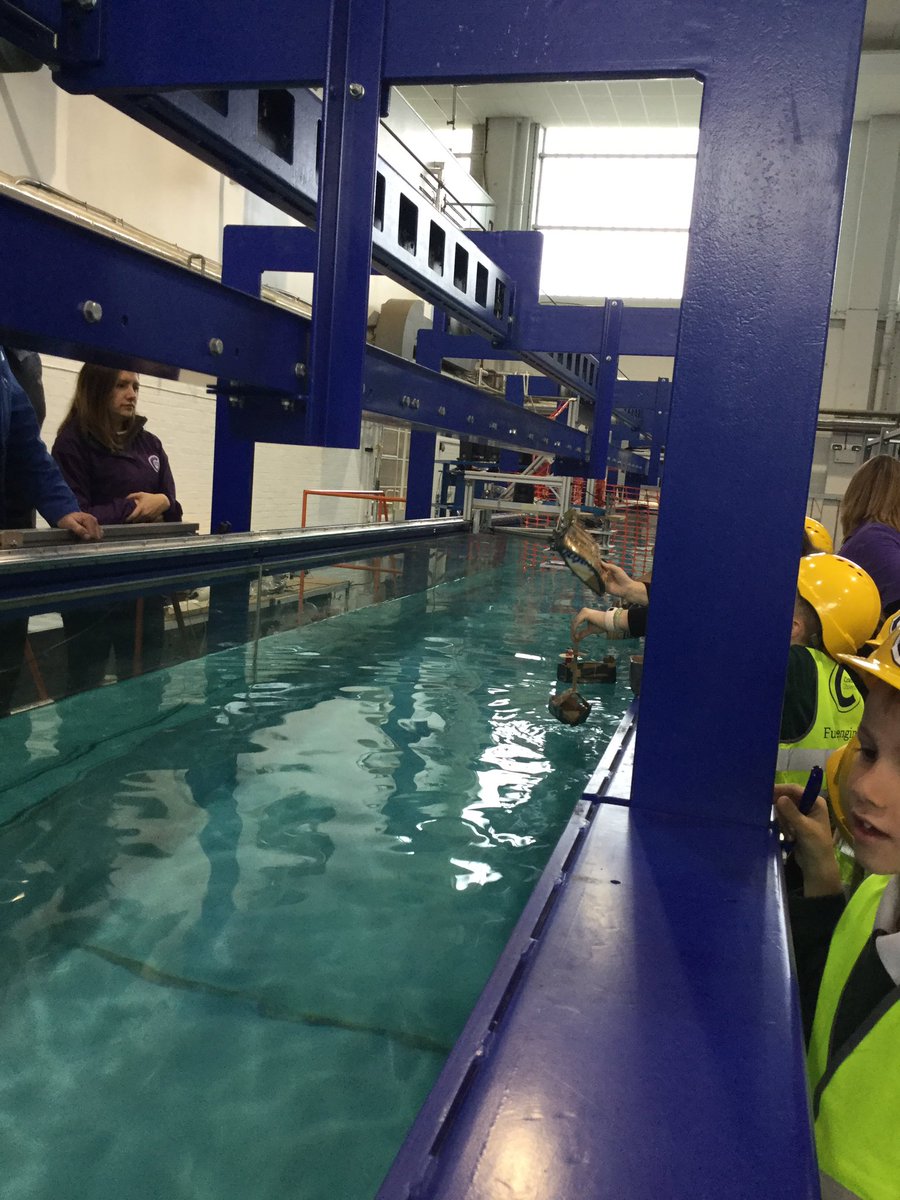 TickfordPark's tweet photo. The children visiting Cranfield University, floating their boats in the huge flotation tank. #TP4STEM https://t.co/3G98Xh4tCY